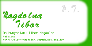 magdolna tibor business card